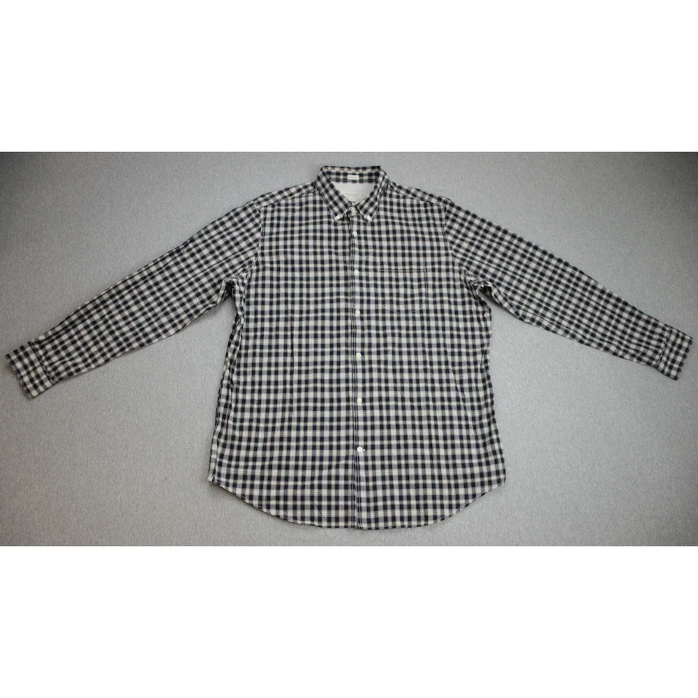 Banana Republic Shirt Mens XL Plaid 100% Cotton Classic Fit Button-Down